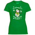 Norwich Green & Gold Christmas Snowman Women's Tshirt