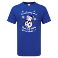 Owls Blue & White Christmas Snowman Men's Tshirt