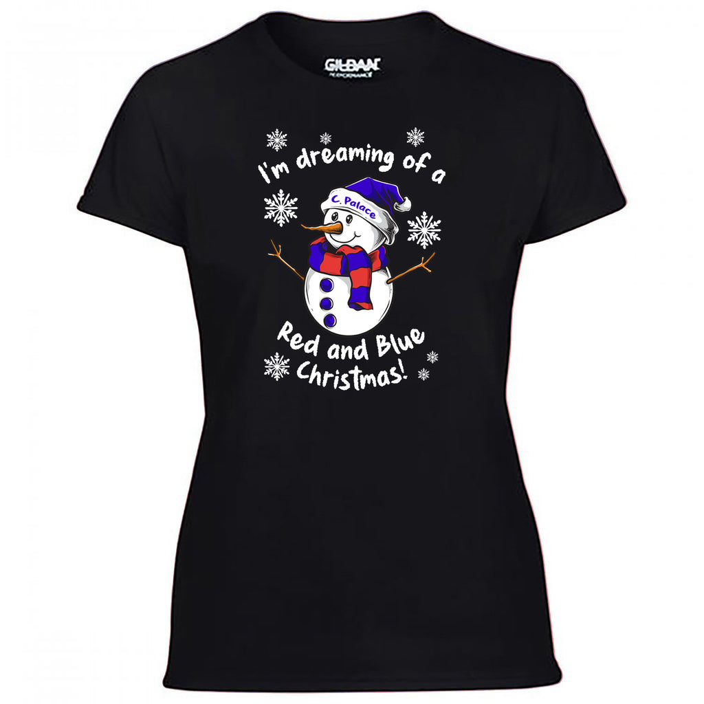 C. Palace Red & Blue Christmas Snowman Women's Tshirt