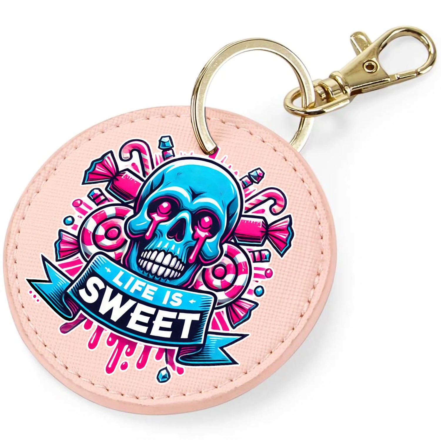 Candy Cabs Life Is Sweet 'Skull' (Sweets) Keyring Bag Charm