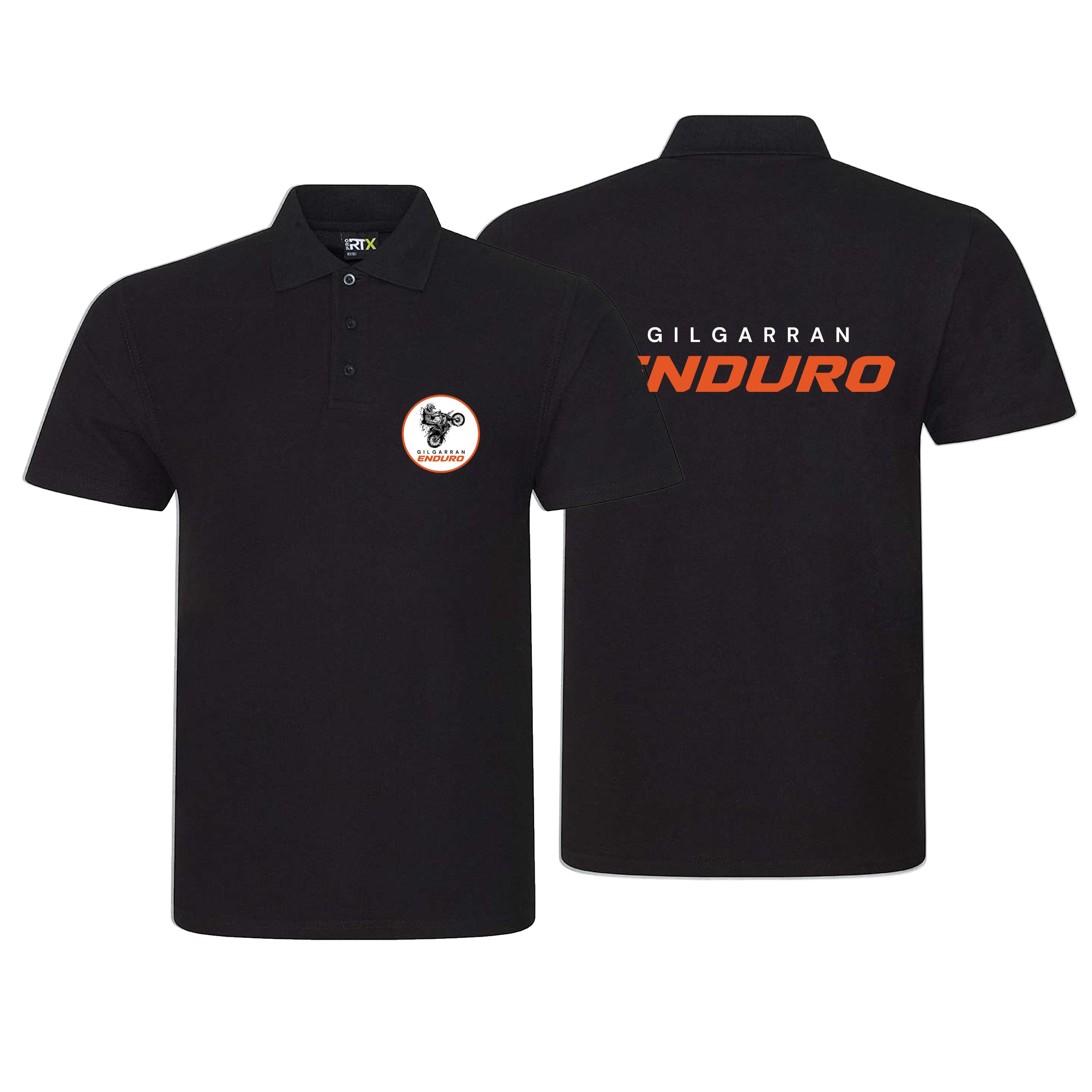 Gilgarran Enduro Men's Polo Shirt (Pocket Crest & Back Banner)