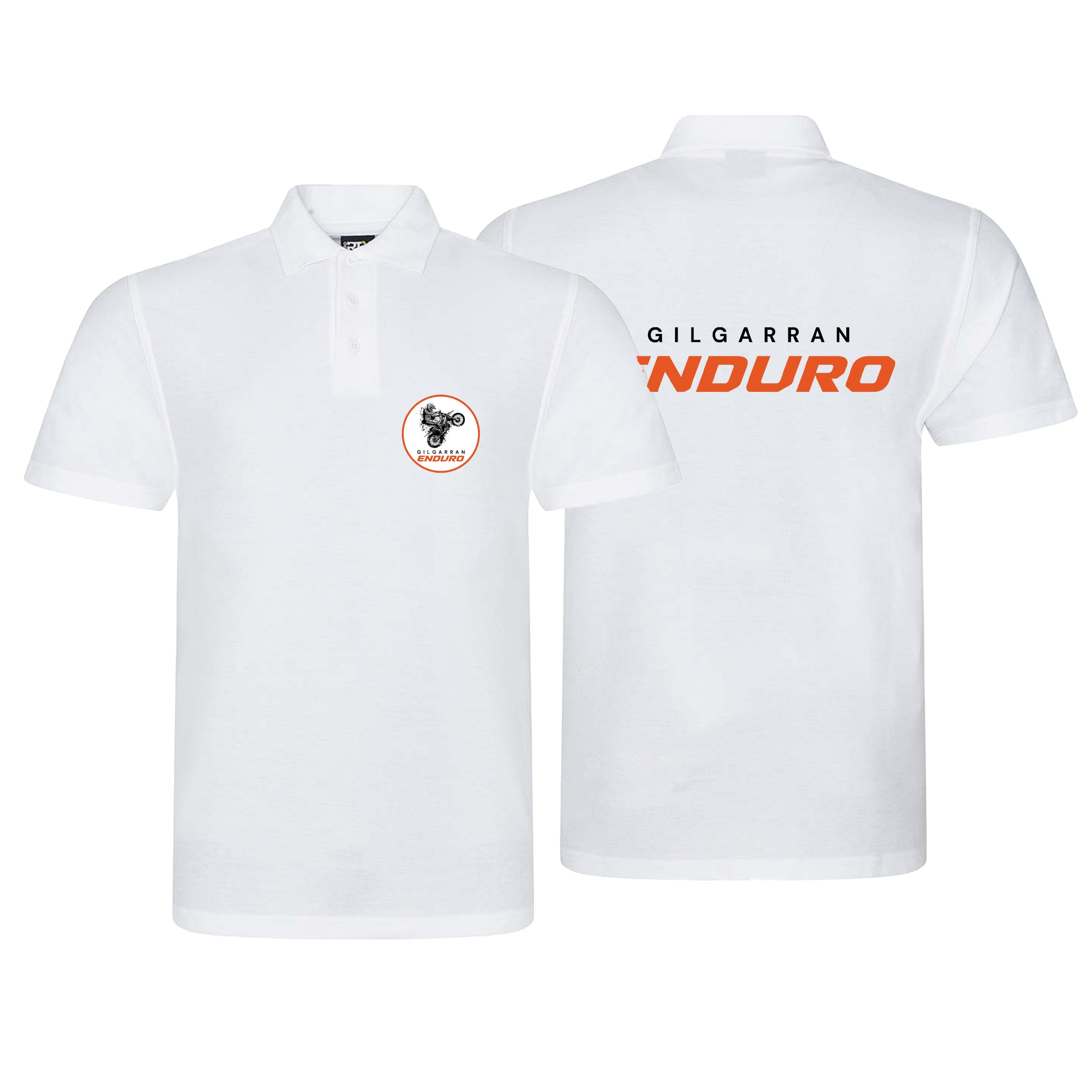Gilgarran Enduro Men's Polo Shirt (Pocket Crest & Back Banner)