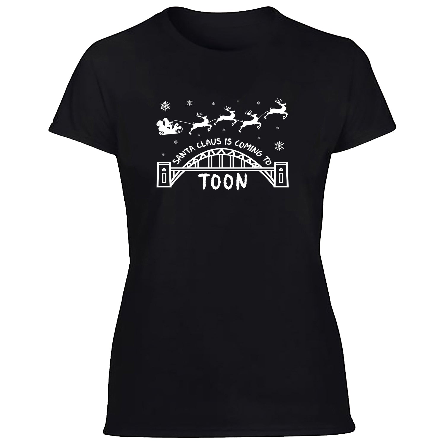 Newcastle Santa Claus Is Coming To Toon Women's Tshirt
