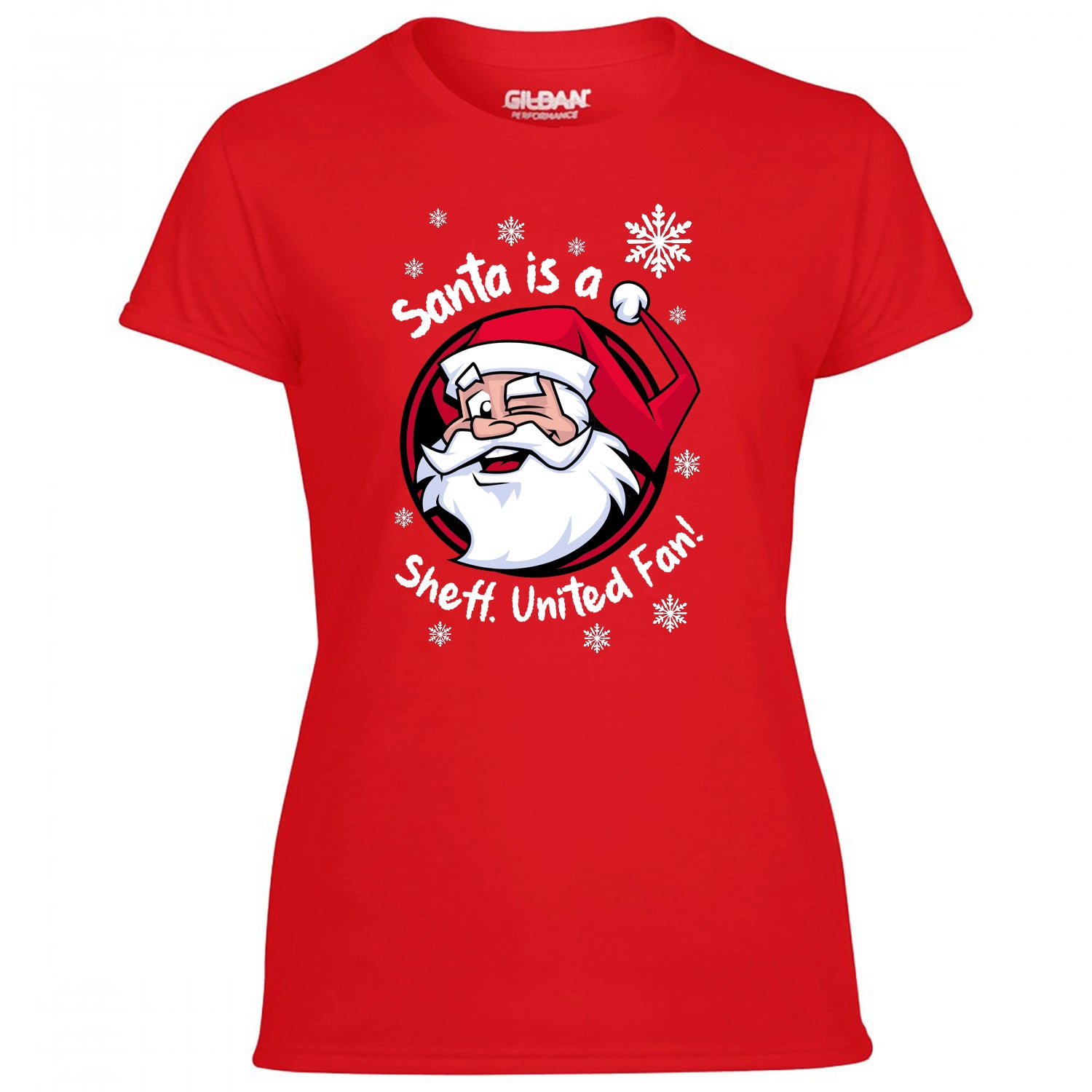 Santa Is A Sheff. United Fan! Women's Tshirt