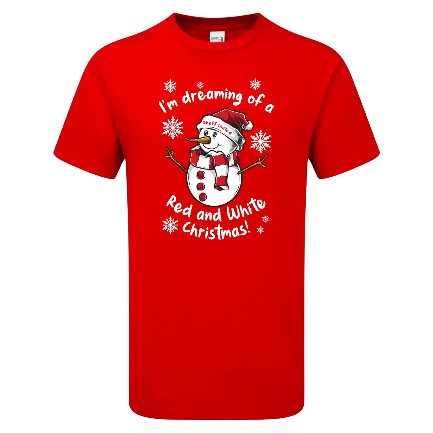 Sheff. United Red & White Christmas Snowman Children's Tshirt