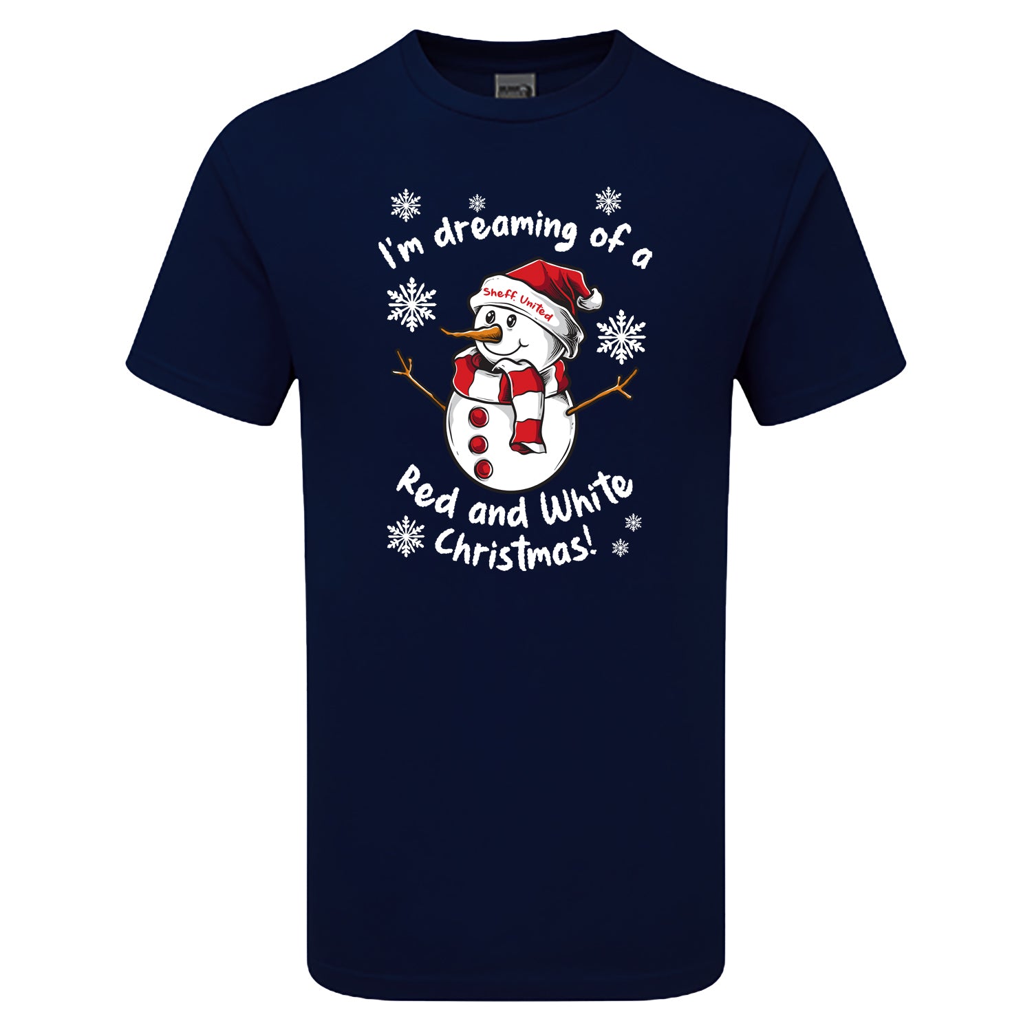 Sheff. United Red & White Christmas Snowman Children's Tshirt