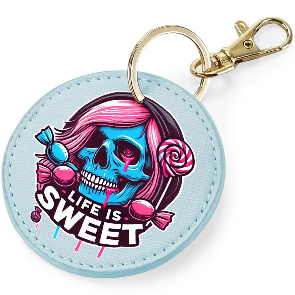 Candy Cabs Life Is Sweet 'Skull' (Long Hair) Keyring Bag Charm
