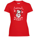 Stoke Red & White Christmas Snowman Women's Tshirt