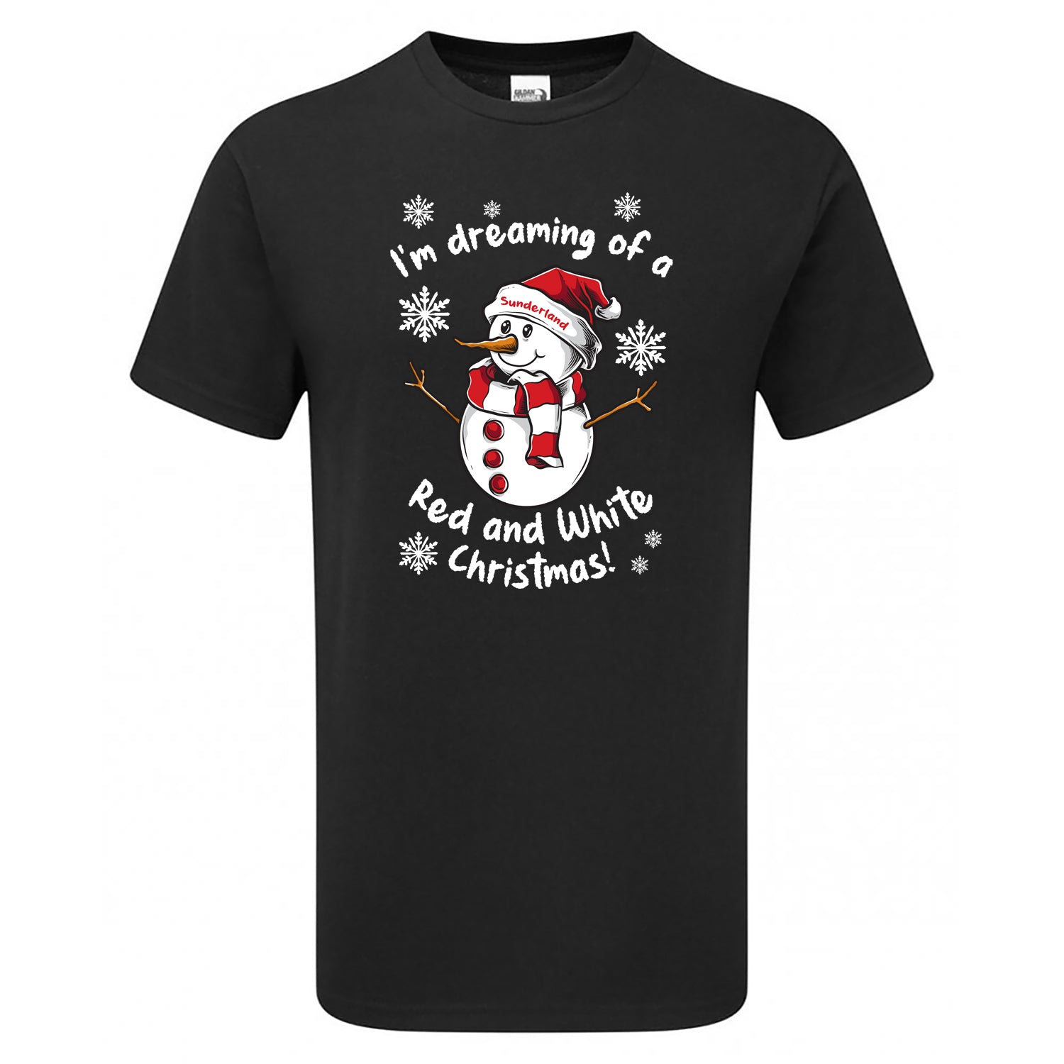 Sunderland Red & White Christmas Snowman Children's Tshirt