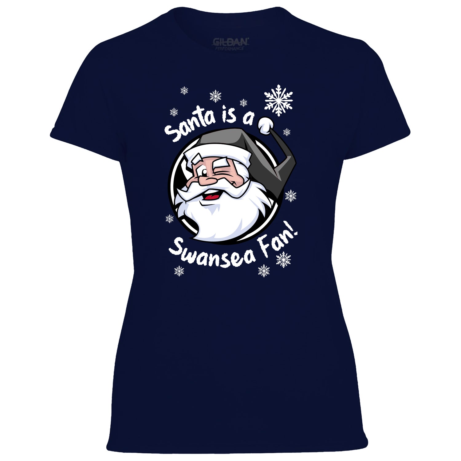 Santa Is A Swansea Fan! Women's Tshirt