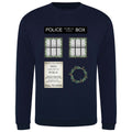 Christmas Wreath Police Box Adult's Sweatshirt