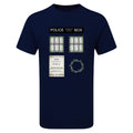 Christmas Wreath Police Box Men's Tshirt