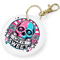 Candy Cabs Life Is Sweet 'Skull' (Stripes) Keyring Bag Charm