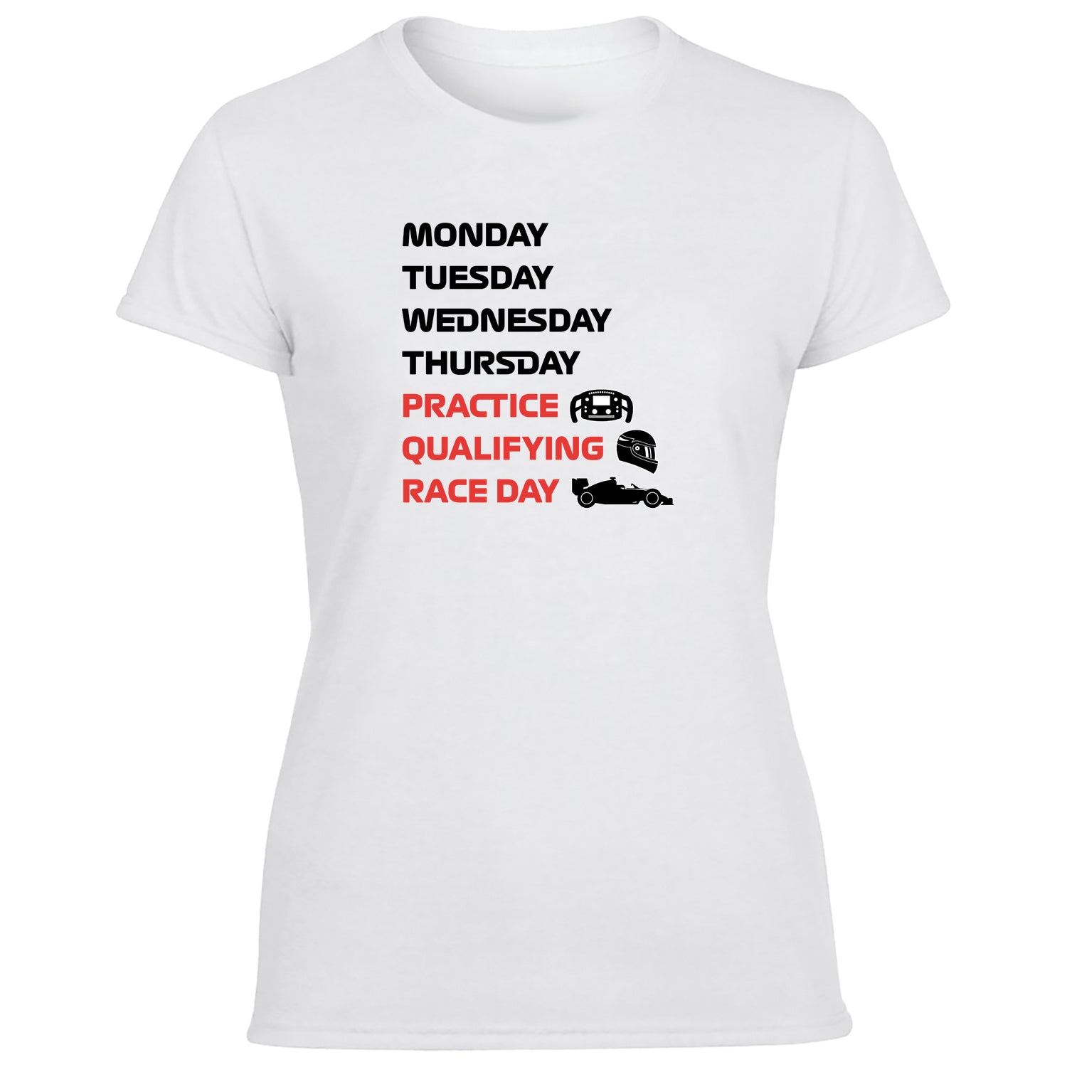 Practice Qualifying Race Day Women's Tshirt